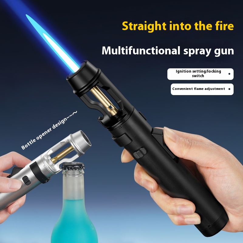 Camping Cooking Jet - Metal Windproof Jet Flame Lighter, Adjustable