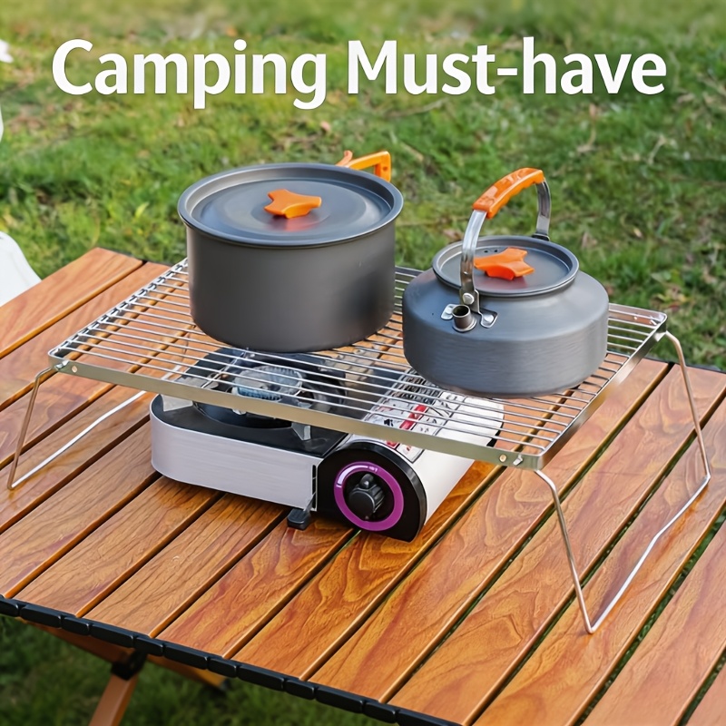 Camping Cooking Lightweight - Portable Foldable Stainless Campfire Stand –