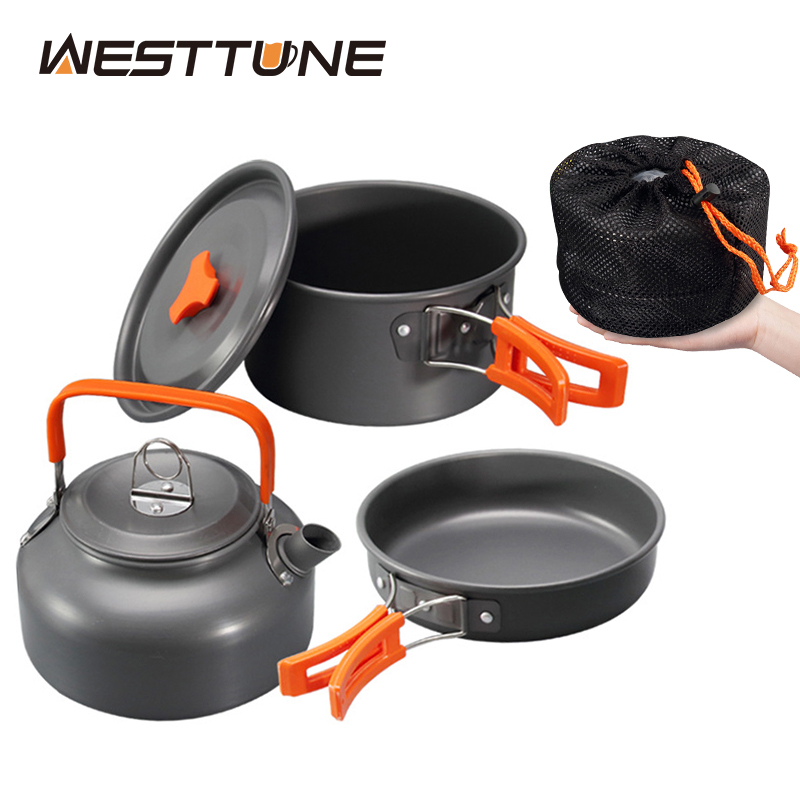 Camping Cooking Ware - WESTTUNE Camping Cookware Kit Aluminum Outdoor