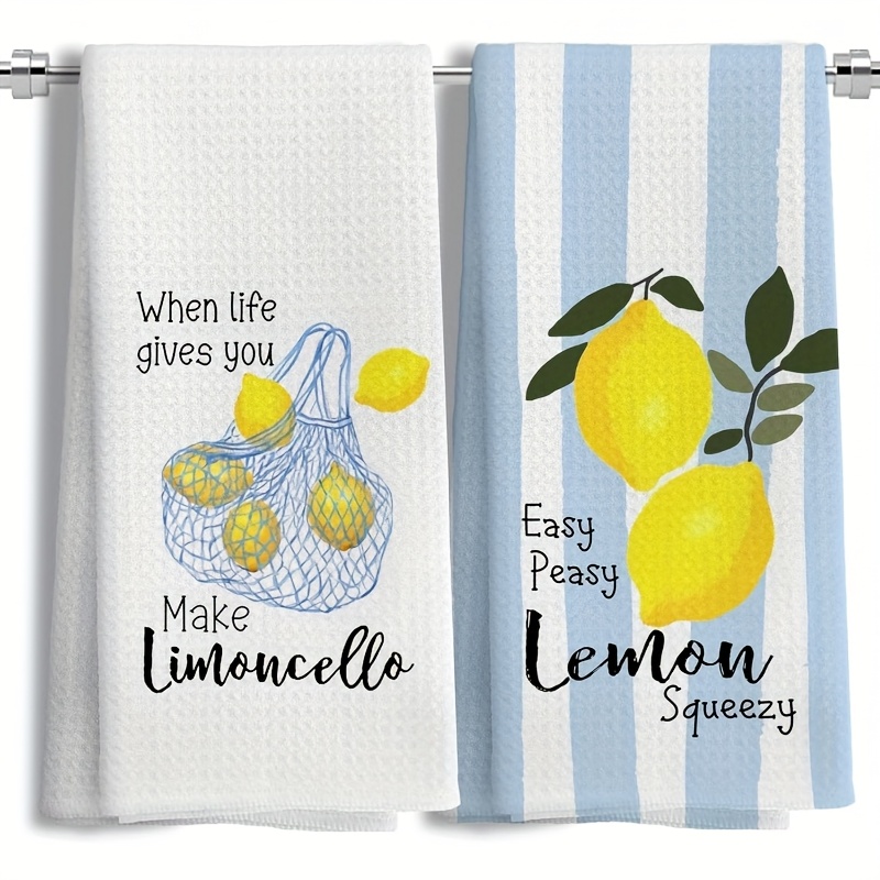 Camping Cooking Tool Set - 2Pcs, Lemon Mesh Kitchen Towels, 40Cm*60Cm