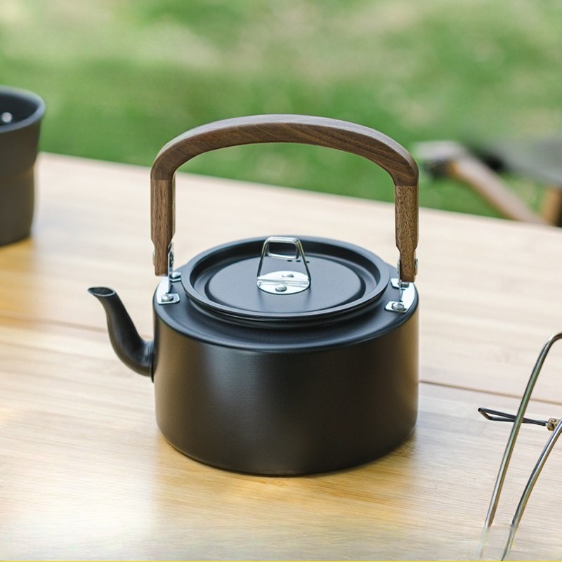 Camping Cooking Lightweight - 1.2L Lightweight Aluminum Alloy Camping Kettle