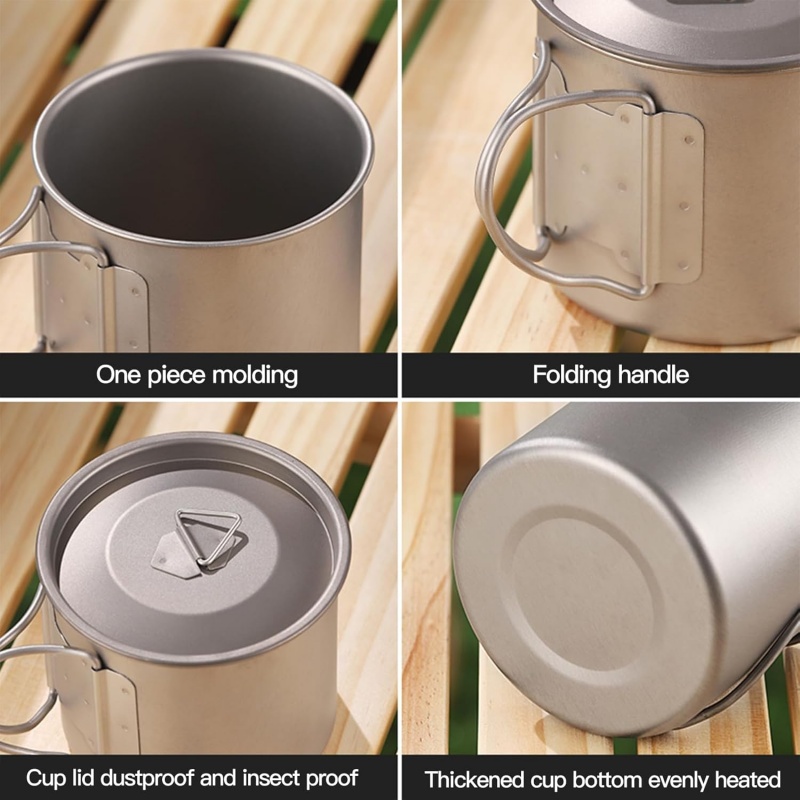 Titanium Camping Mug with Fold - Camping Cooking Lightweight review and price