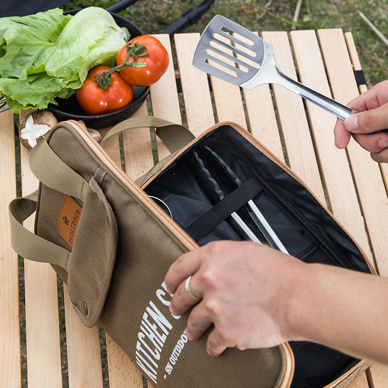 8pcs Camping Kitchen Cookware  - Camping Cooking Equipment Bag review and price