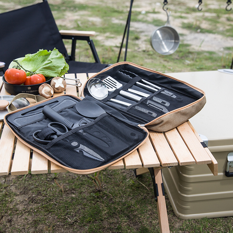 8pcs Camping Kitchen Cookware  - Camping Cooking Equipment Bag review and price
