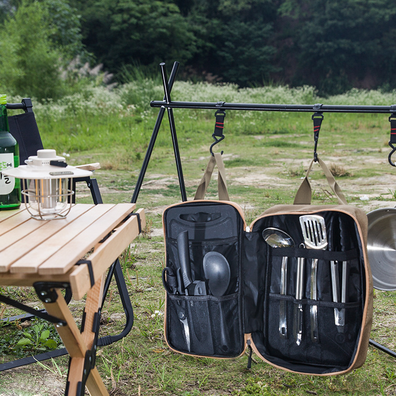 8pcs Camping Kitchen Cookware  - Camping Cooking Equipment Bag review and price