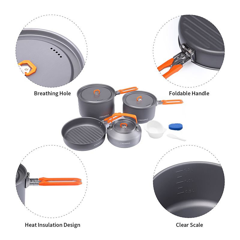 Fire Maple 4-5 Person Cookware - Camping Cooking Set For 4 review and price