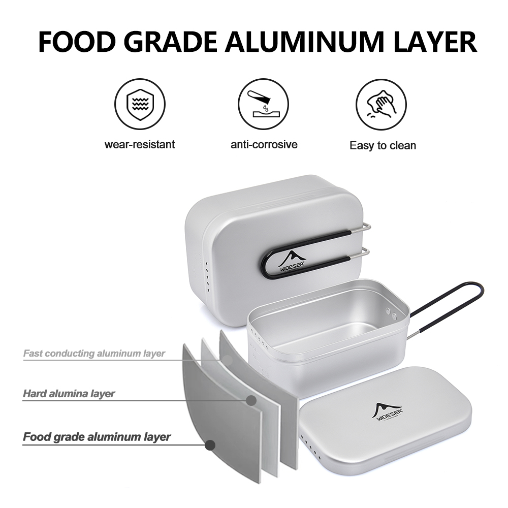Pure Aluminum Lunch Box with P - Camping Cooking Candle review and price