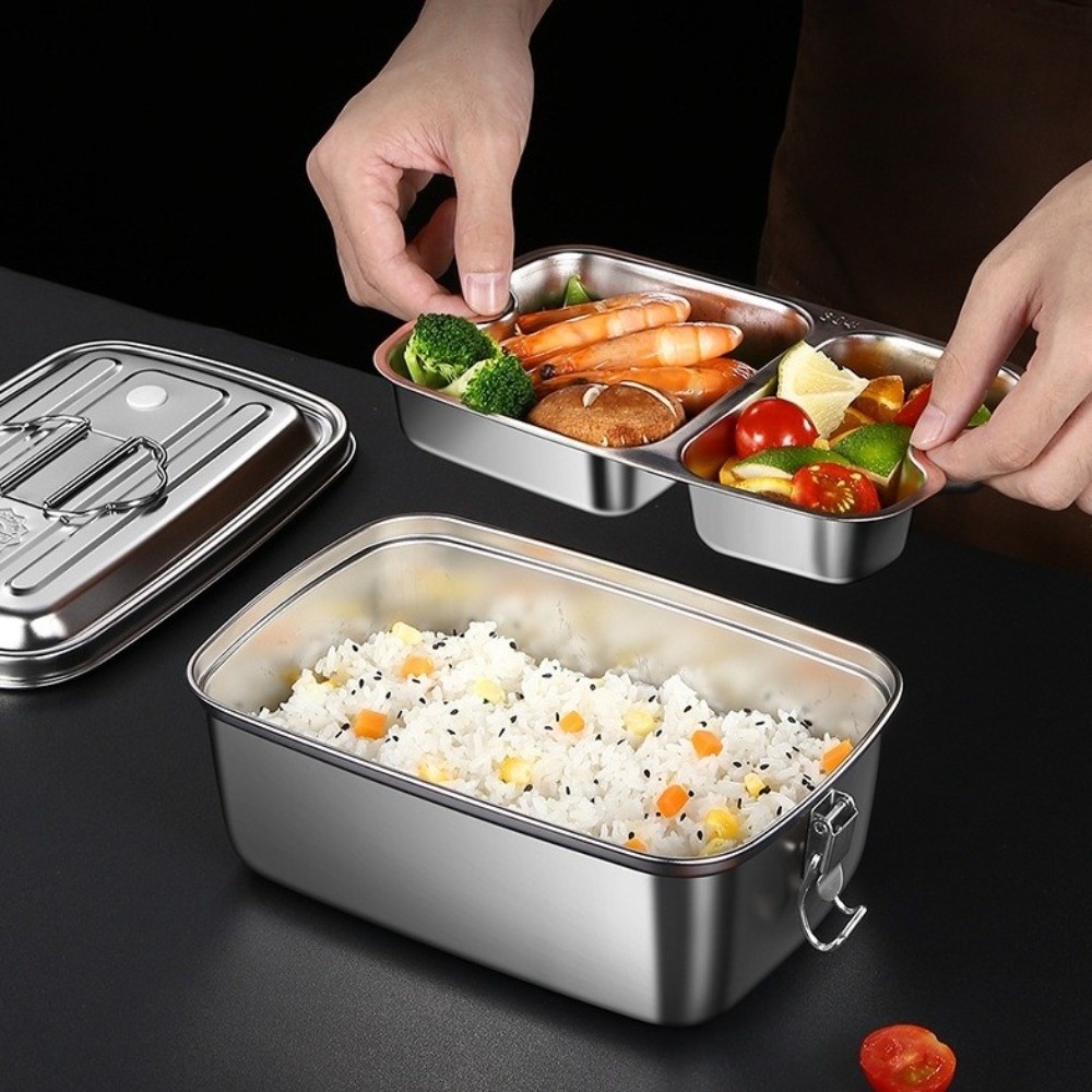 Double-layer Stainless Steel L - Camping Cooking Box review and price