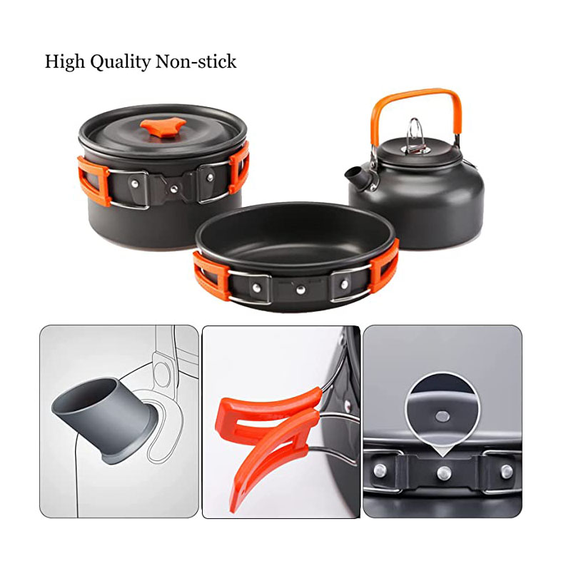 Aluminum Outdoor Camping Cookw - Camping Cooking Equipment Bag review and price