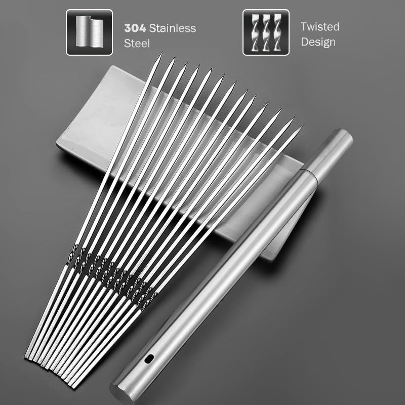 Stainless Steel Barbecue Skewe - Camping Cooking Candle review and price