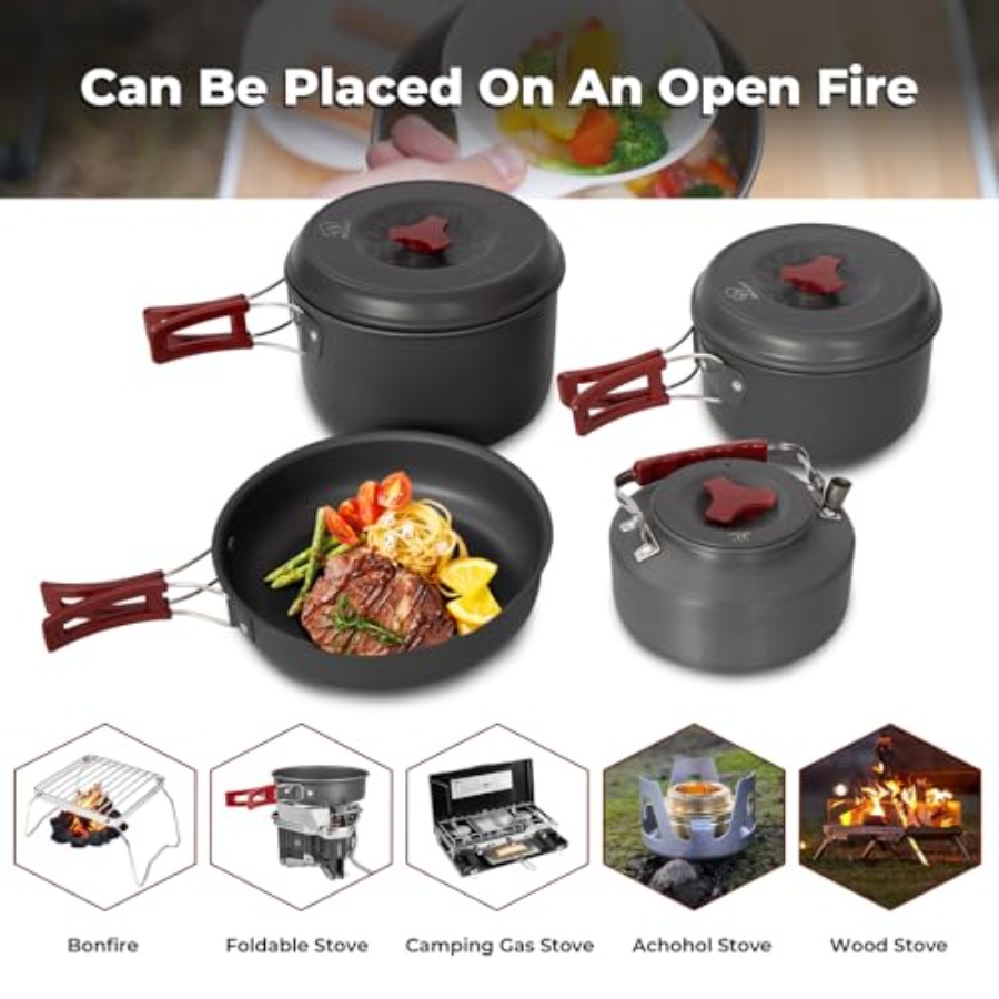 24//11/8/4 Camping Cookware Me - Camping Cooking Set For 4 review and price
