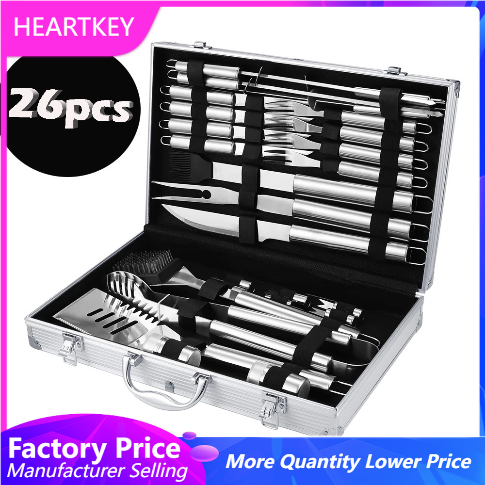 BBQ Tools Set Barbecue Grillin - Camping Cooking Set For 4 review and price
