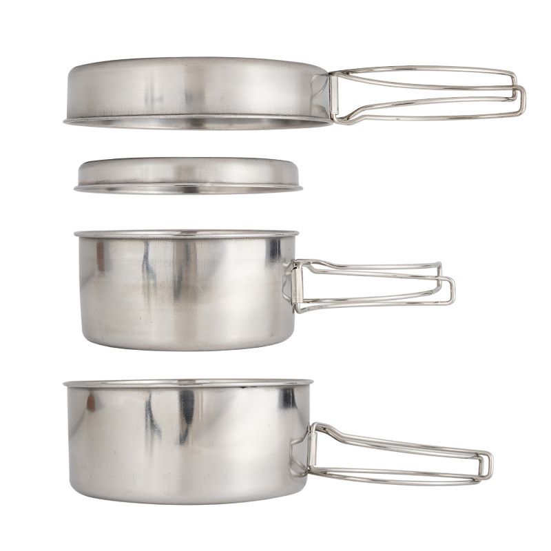 CLS 4-Piece Stainless Steel Ca - Camping Cooking Set For 4 review and price