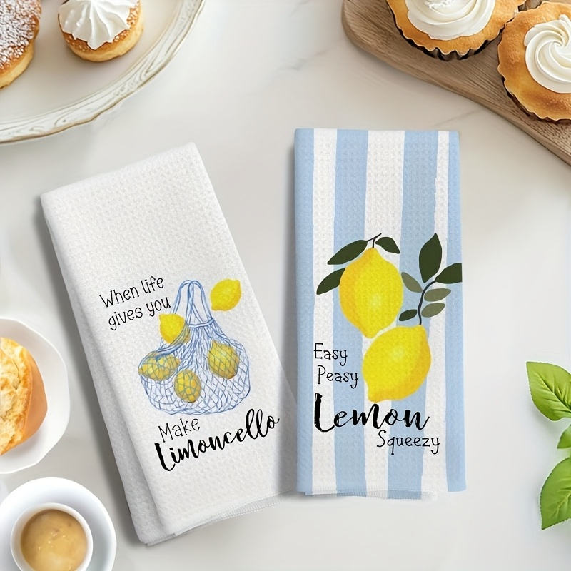 2Pcs, Lemon Mesh Kitchen Towel - Camping Cooking Tool Set review and price
