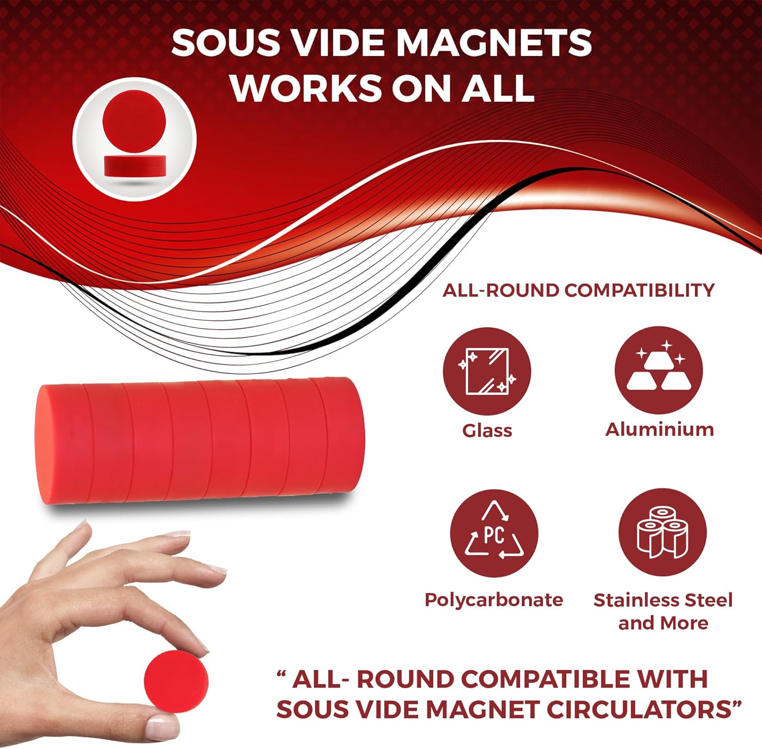 Sous Vide Magnets Set of 8 - F - Camping Cooking Tool Set review and price
