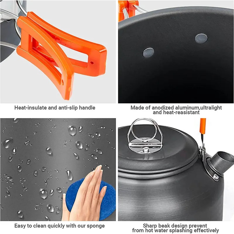 1pcs/1set Camping Cookware Kit - Camping Cooking Equipment Bag review and price