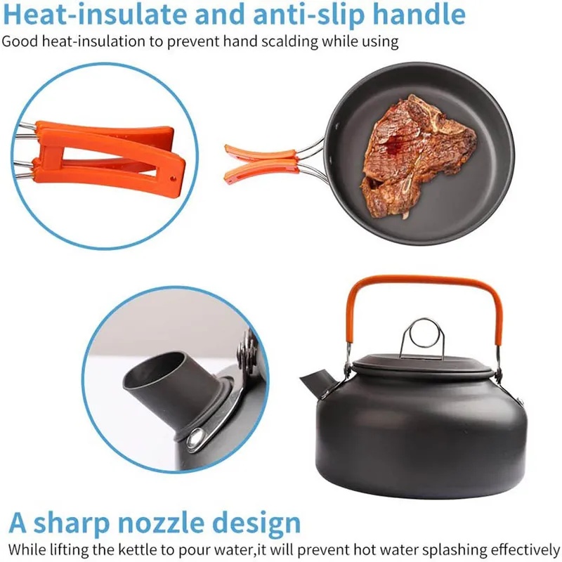 1pcs/1set Camping Cookware Kit - Camping Cooking Equipment Bag review and price