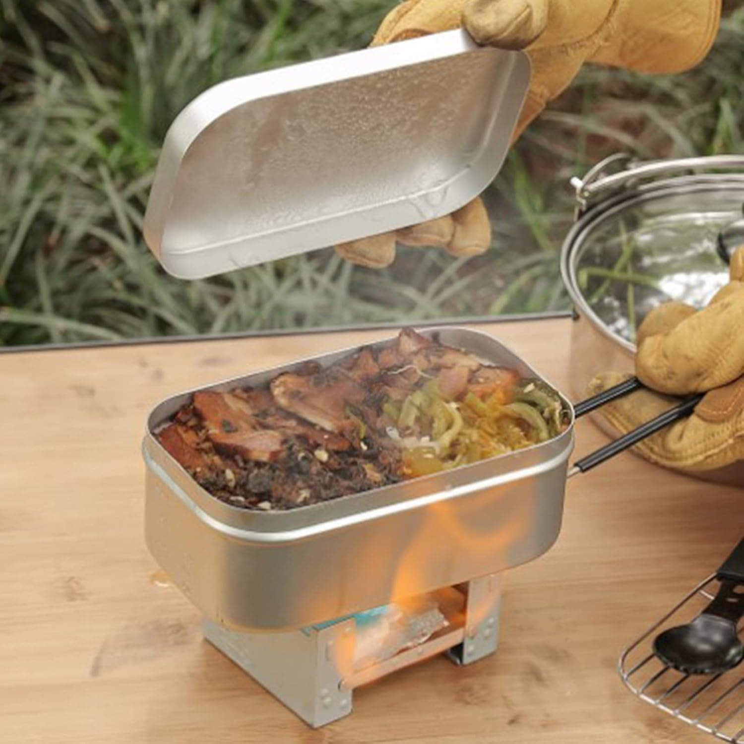 Foldable Bento Box Handle, Lun - Camping Cooking Box review and price