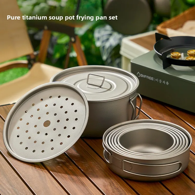 Titanium Outdoor Pot Set Picni - Camping Cooking Lightweight review and price