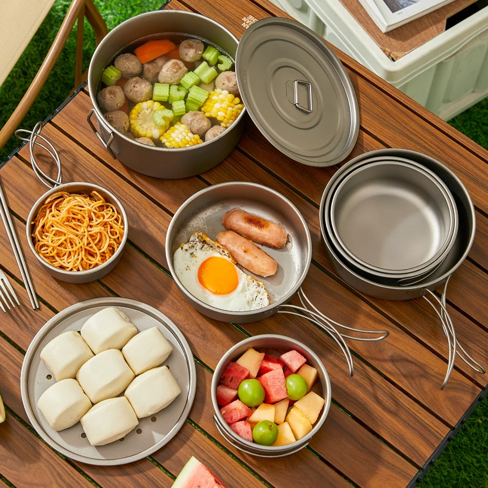 Titanium Outdoor Pot Set Picni - Camping Cooking Lightweight review and price