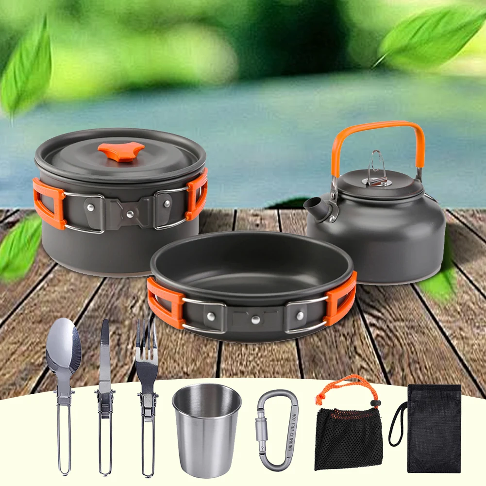 Camping Cookware Kit Kettle Po - Camping Cooking Lightweight review and price