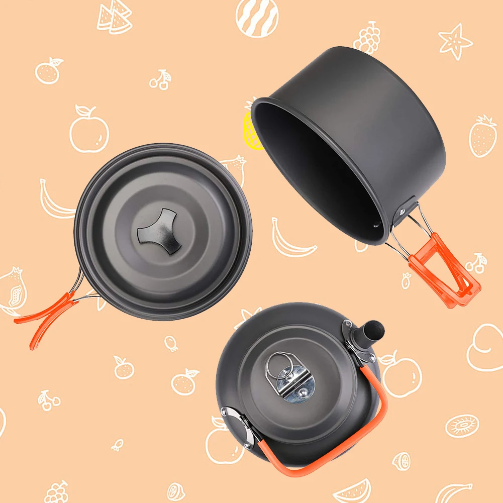 Camping Cookware Kit Kettle Po - Camping Cooking Lightweight review and price