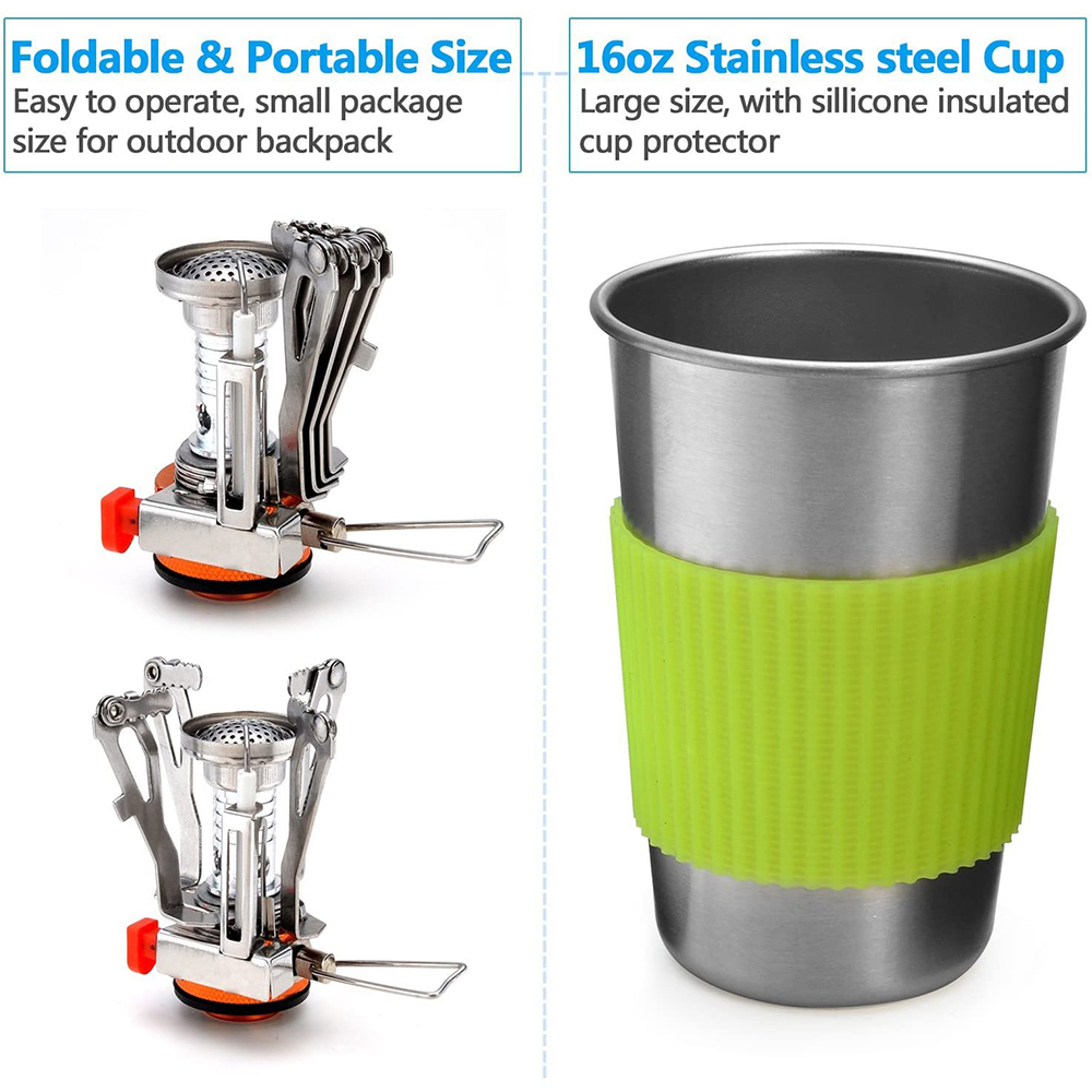 Camping Cookware Kit with Stov - Camping Cooking Ware review and price