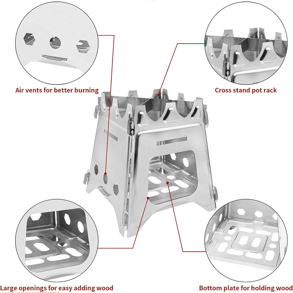 Portable Camping Wood Stove wi - Camping Cooking System review and price